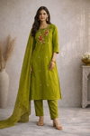 Naisha K 710 Cotton Embroidery Online Kurti With Bottom Dupatta Wholesale