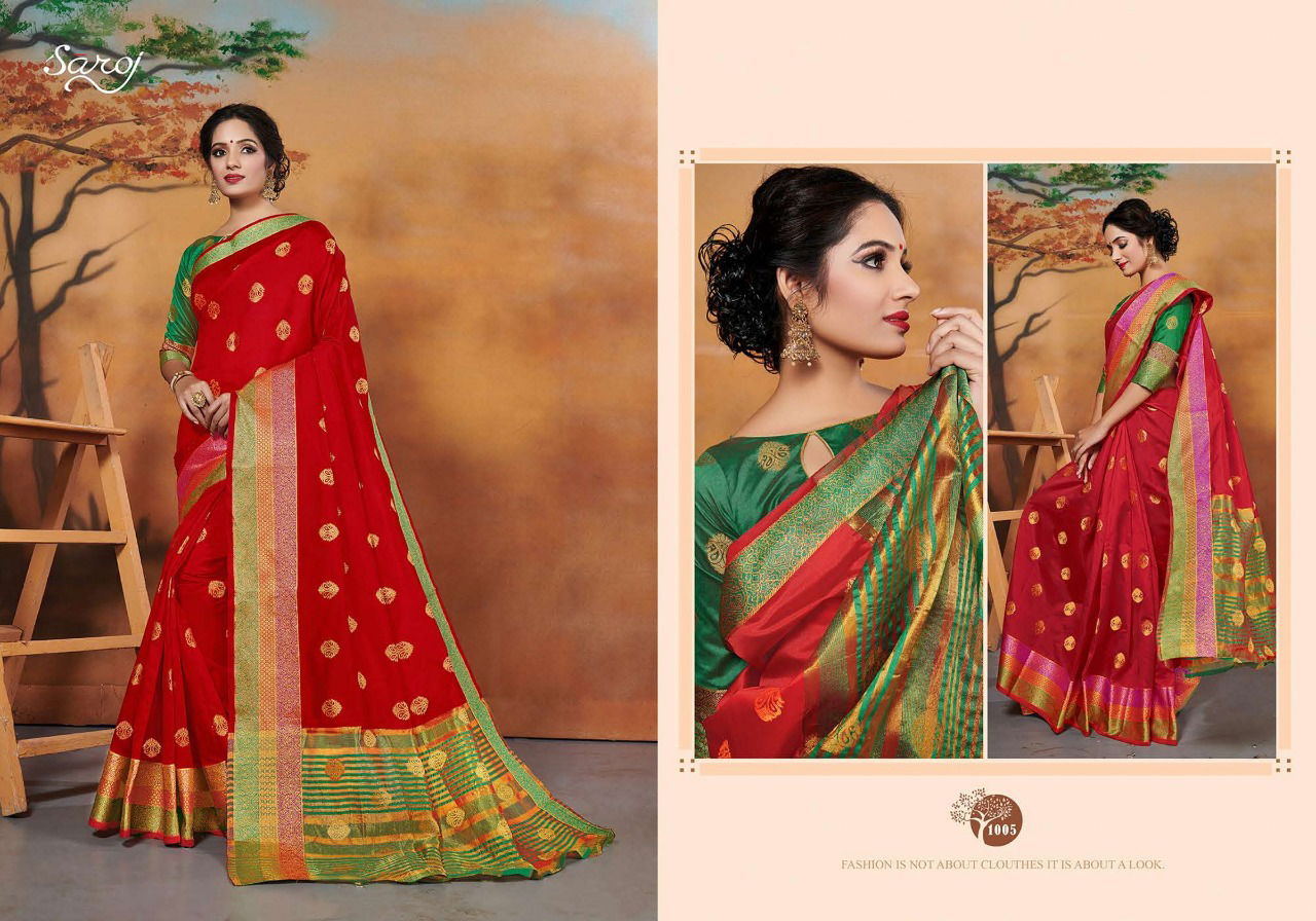 Saroj Tanishka Latest Designer Wedding Wear Silk Saree Collection
