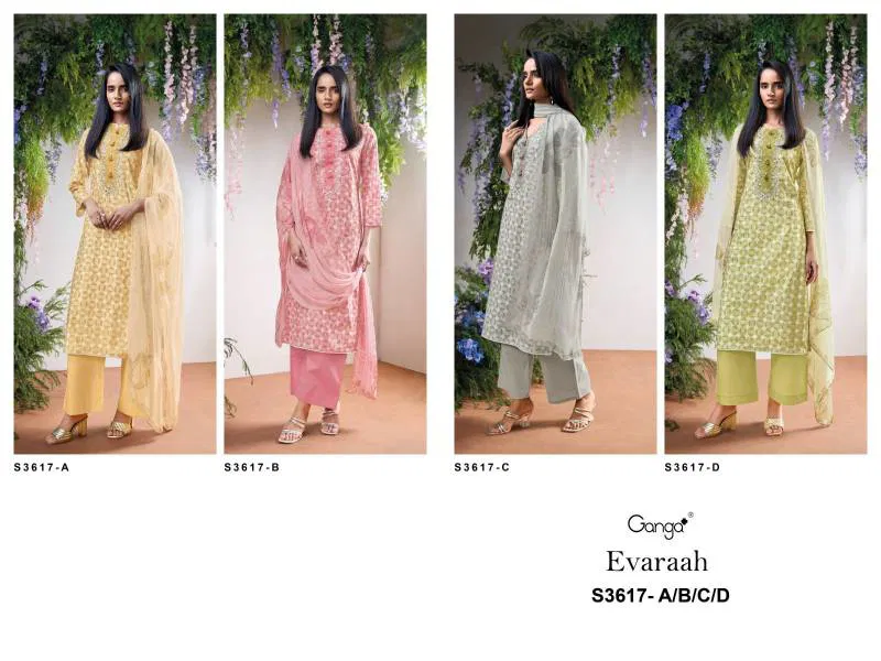 Evaraah By Ganga Cotton Printed Embroidered Salwar Kameez Best Wholesale Shop In Surat