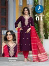 Natasha By Kaya Roman Silk Kurti With Bottom Dupatta Orders In India