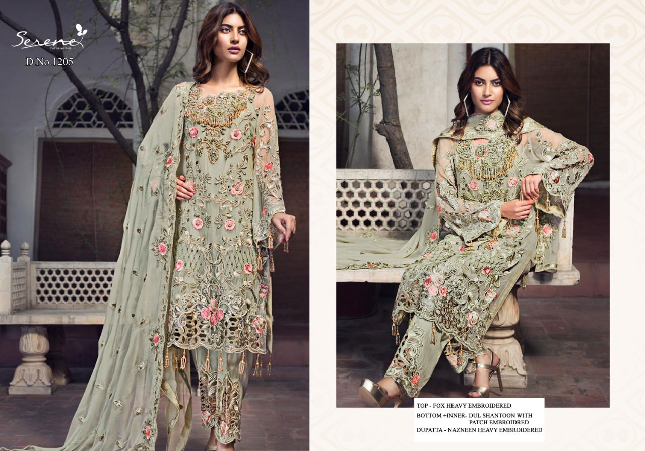 Serene Zebtan Hit Cord Latest Designer Festive Wear Fox Georgette Heavy embroidery semi stitched Pakistani Suits Collection
