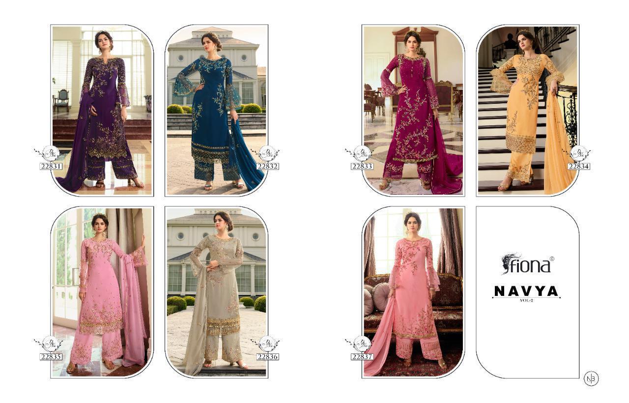 Fiona Navya Latest Designer Heavy Work Wedding Wear Salwar Suit Collection
