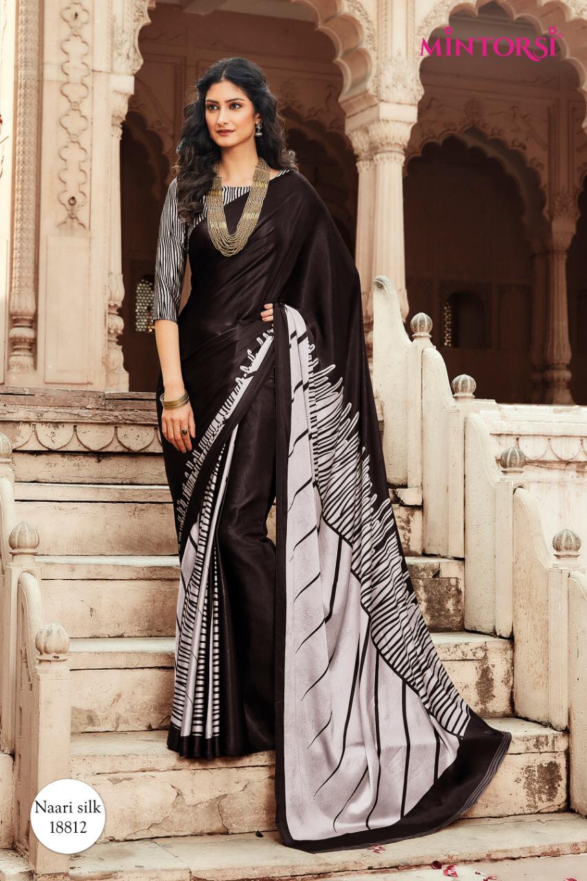 MINTORSI Exclusive Satin Collection Japan Silk Designer Daily Wear Saree Collrctions