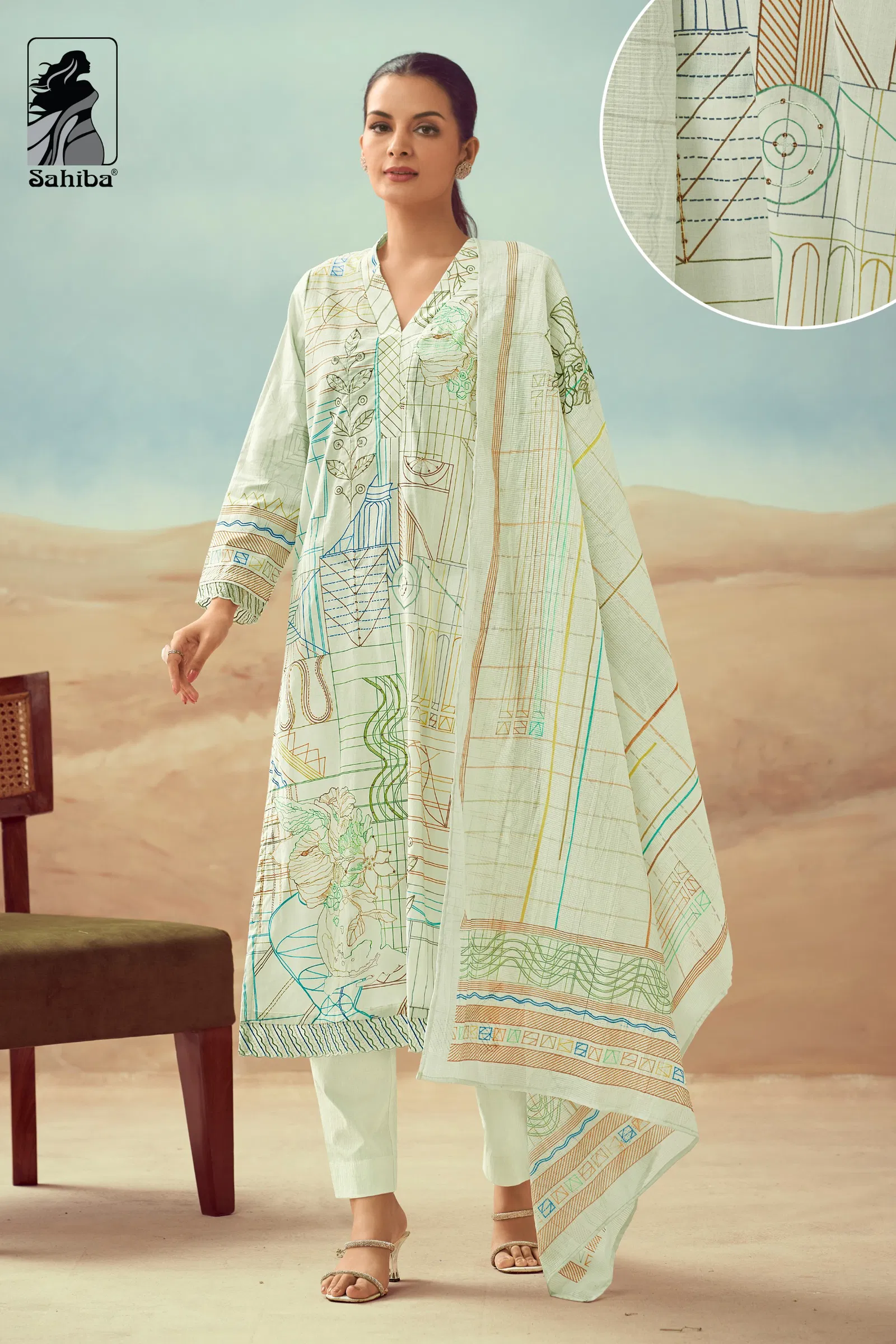 Rashi By Sahiba Lawn Cotton Digital Printed Dress Material Suppliers In India
