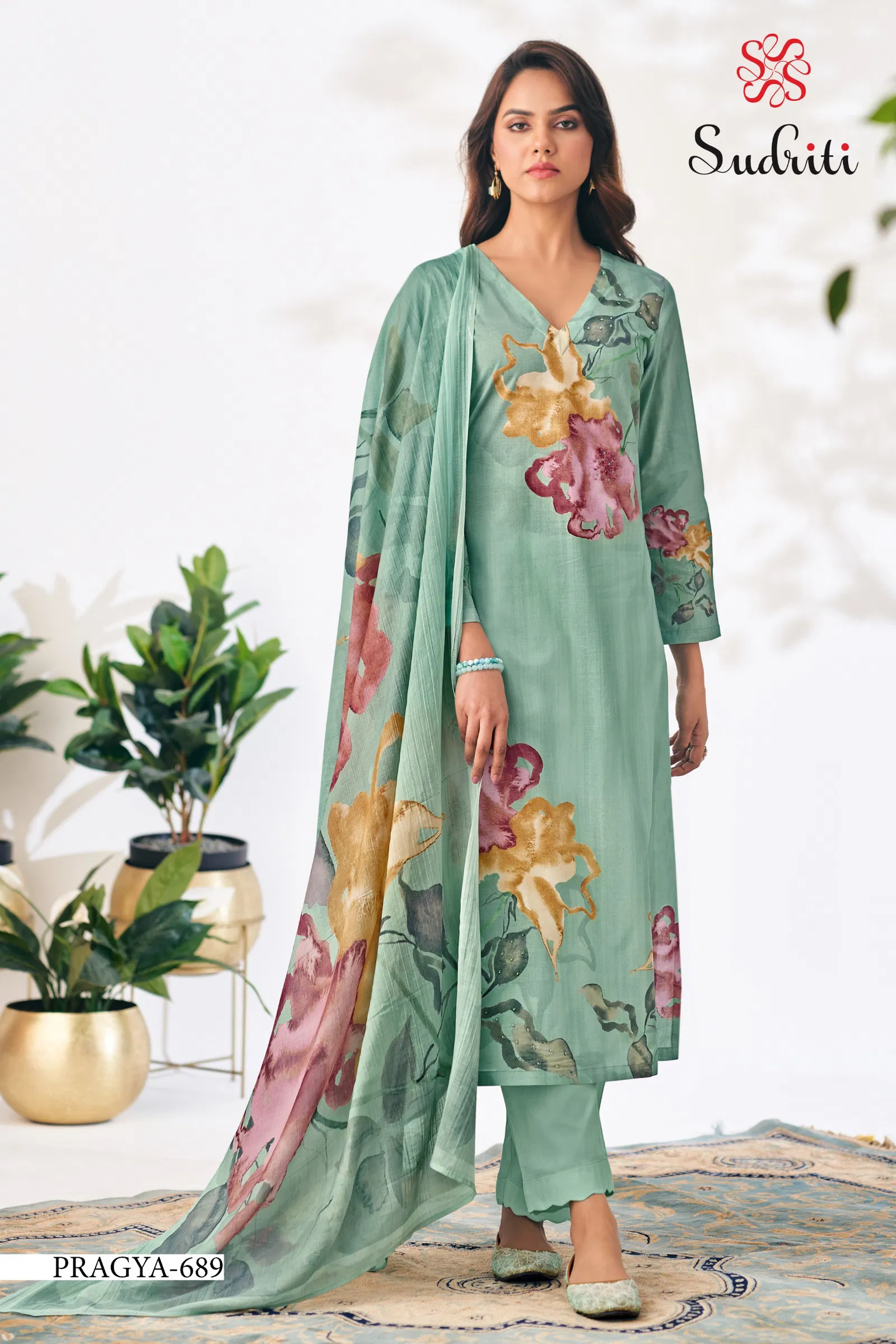 Pragya By Sudriti Pure Cotton Printed Designer Salwar Suits Wholesale Online