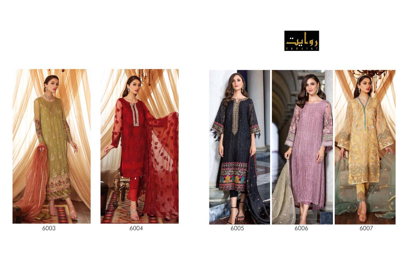 Rawayat Chimmer Vol 2 Latest Designer Faux Georgette With Heavy Embroidery Worked Pakistani Salwar Suits Collection