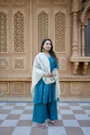 Naisha K 598 Roman Silk With Work Kurti With Plazzo Dupatta Exporters In India