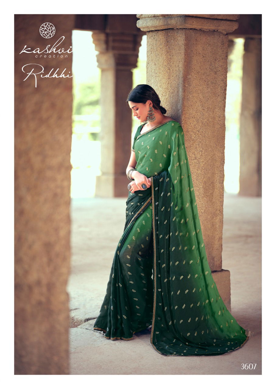 Kashvi Riddhi Latest Fancy Designer Silk Heavy Festive Wear Saree Collection
