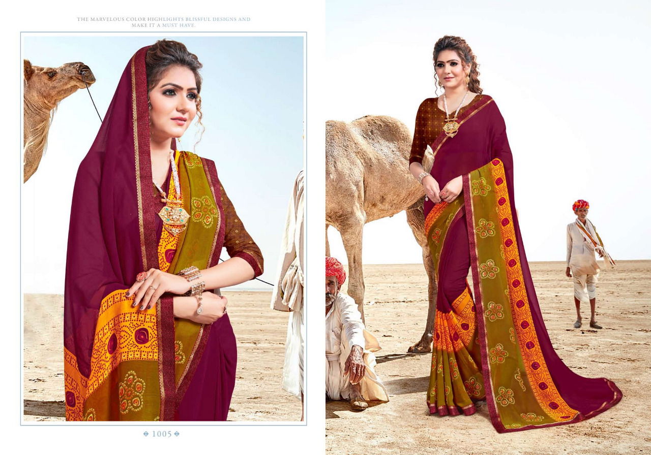 MANSAROVER FASHION TANISHKA Fancy Designer Latest Casual Wear Pure Georgette  Printed Saree Collection
