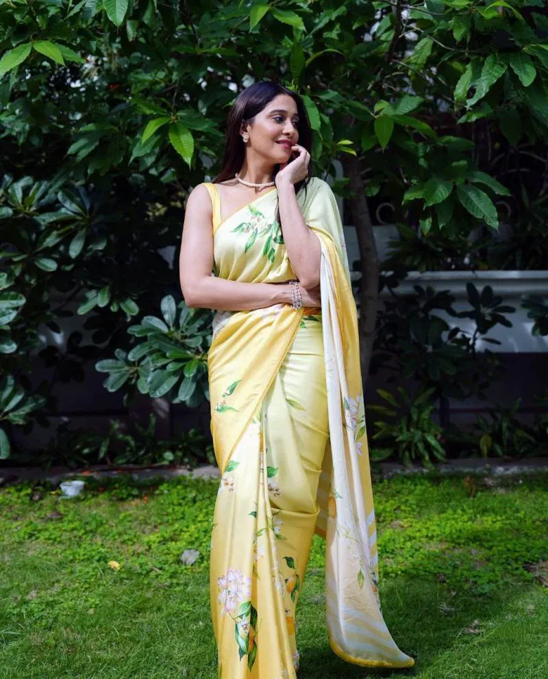 Sf Sizzler 3 Digital Printed Japan Satin Fancy Saree Wholesale Market Surat