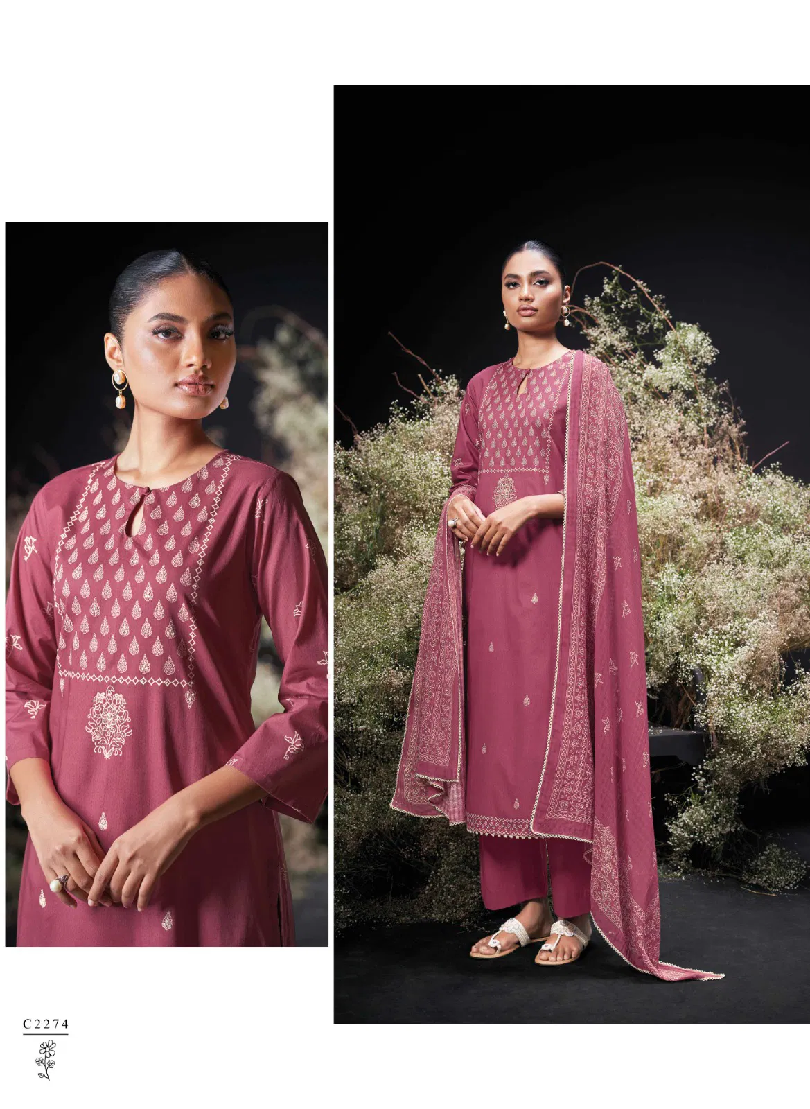 Enzi By Ganga Cotton Printed Designer Salwar Suit Wholesalers In Delhi
