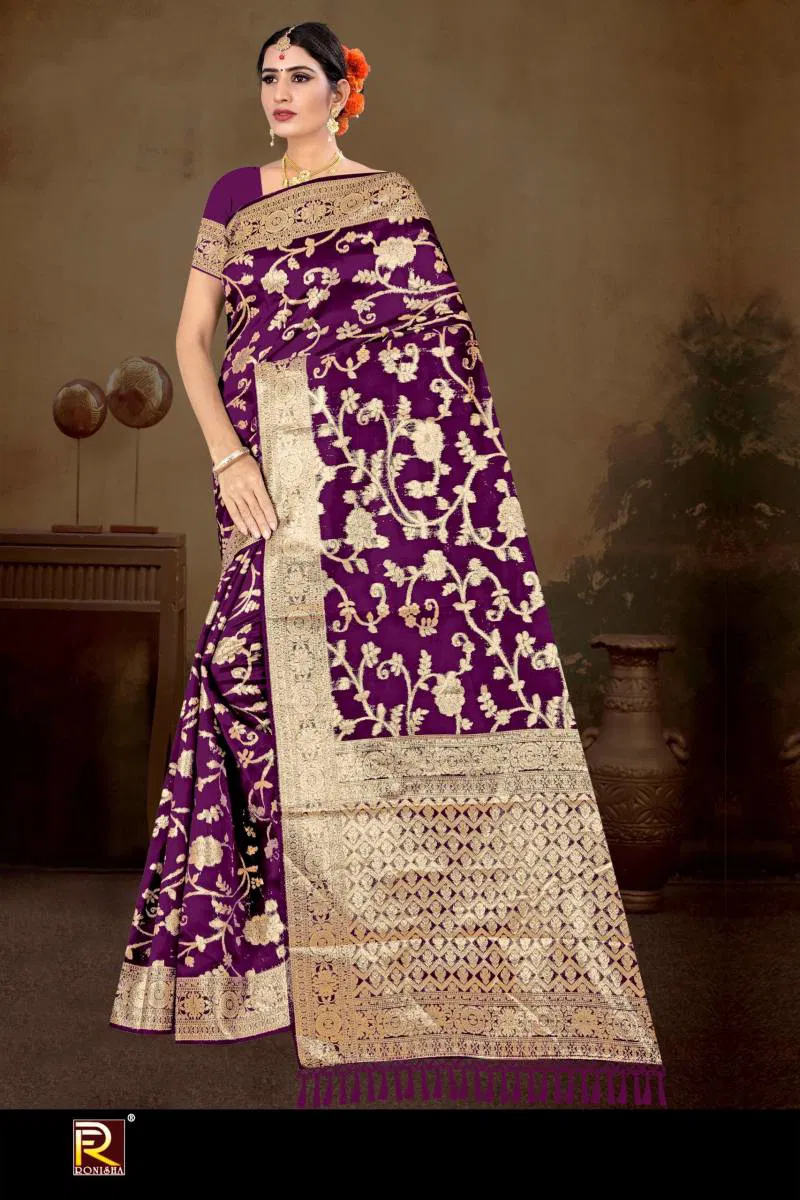 Ronisha 107 Festive Wear Banarasi Silk Saree Wholesale Clothing Suppliers In India