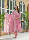 Naisha K 328 Cotton Casual Wear Anarkali Kurti With Pant Dupatta Wholesale Market In Surat