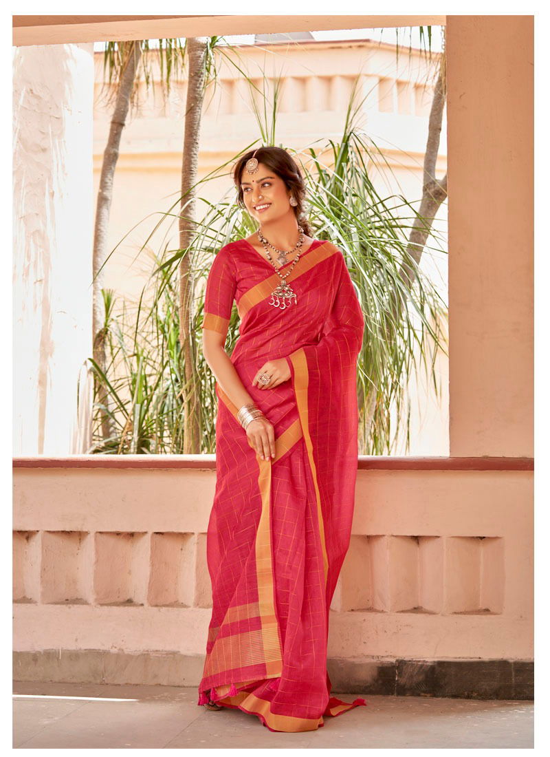 LIFESTYLE RAJSHREE Latest Fancy Designer casual Wear Cotton Jari Saree Collection