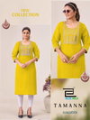 Tamanna By Blue Hills Roman Silk Jari Work Kurtis Wholesale Market In Surat
