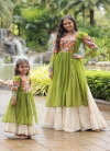 KA 5036 Kora Cotton Navaratri Special Mom Daughter Lehenga Choli Wholesale Shop In Surat