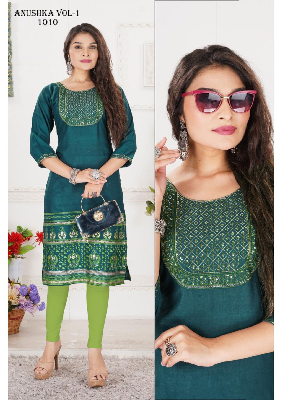 Jlf Anushka Vol 1 Sequence Work Printed Kurtis Catalog
