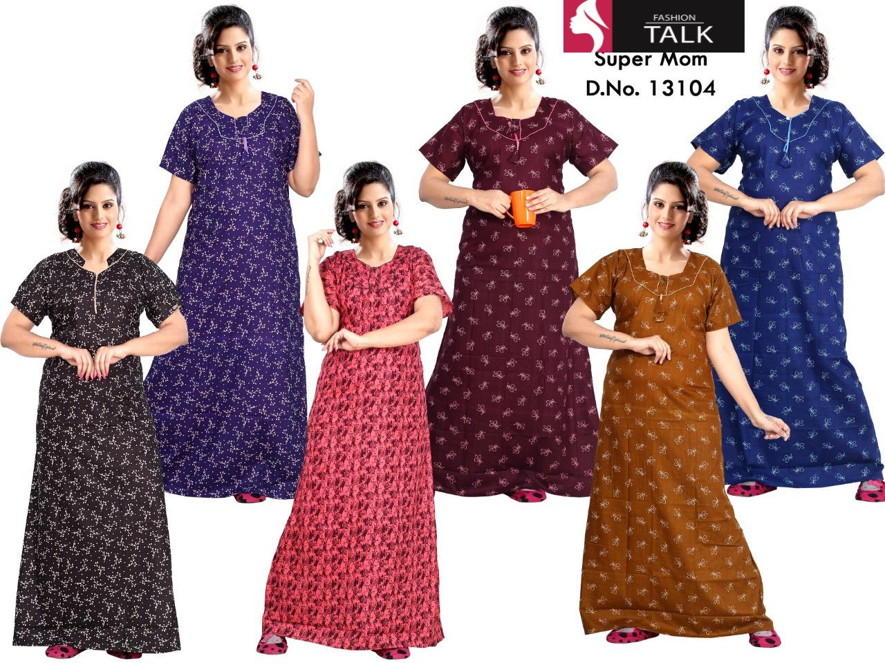 Ft 13104 Western Nighty Latest Cotton comfortable Night Wear Collection
