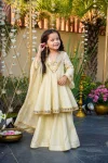 St D No 148 Soft Chinon Silk Embroidered Kids Salwar Suit