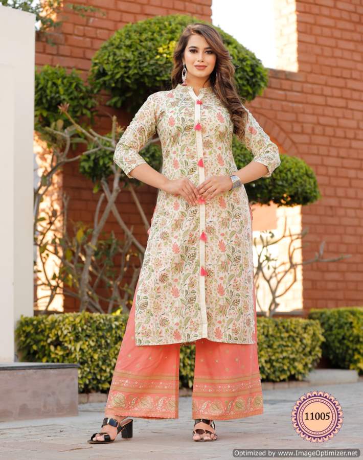 Bibas 11 Ethnic Wear Rayon Printed Kurti With Bottom Collection