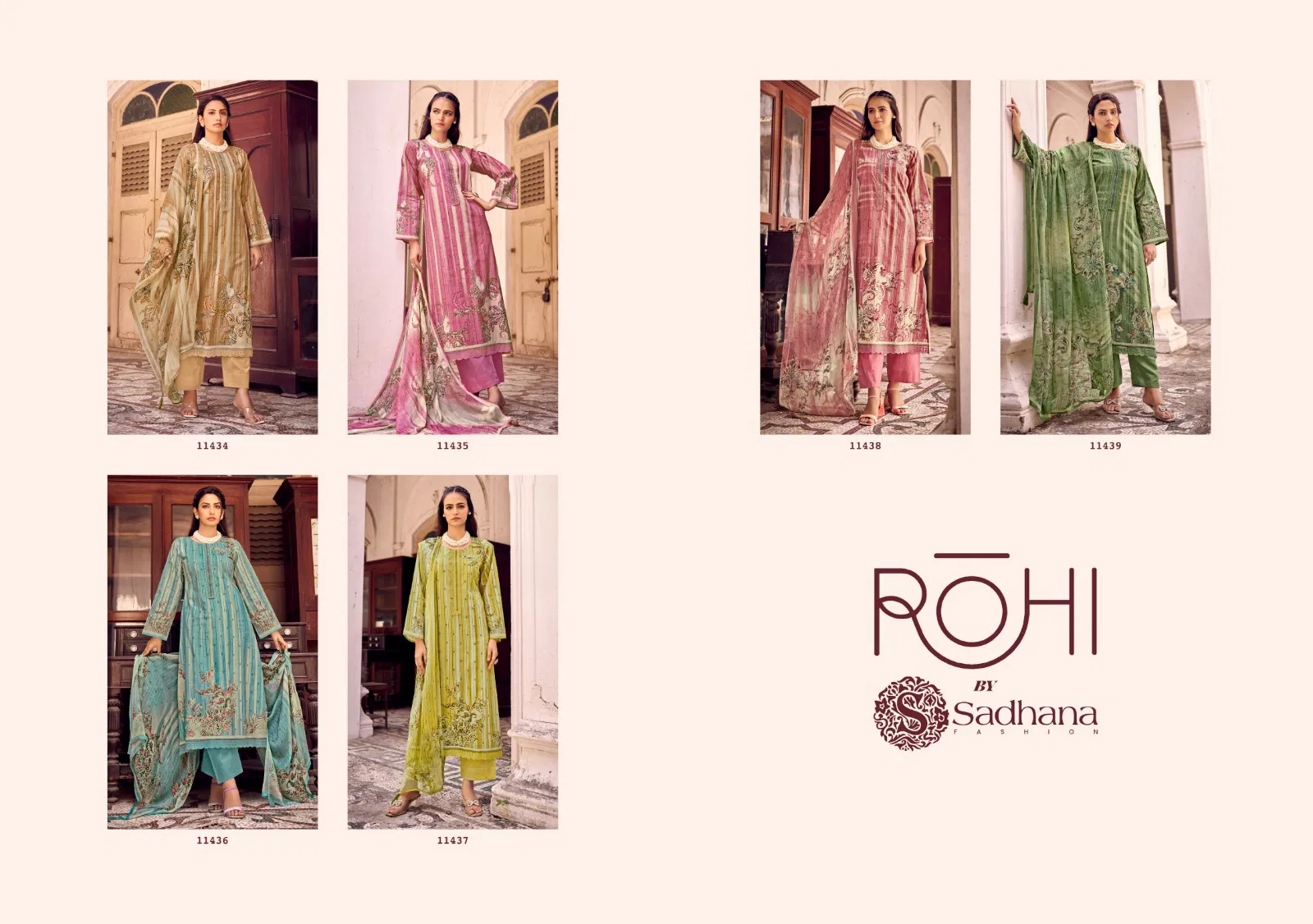 Rohi By Sadhana Lawn Cotton Digital Printed Dress Material Suppliers In India