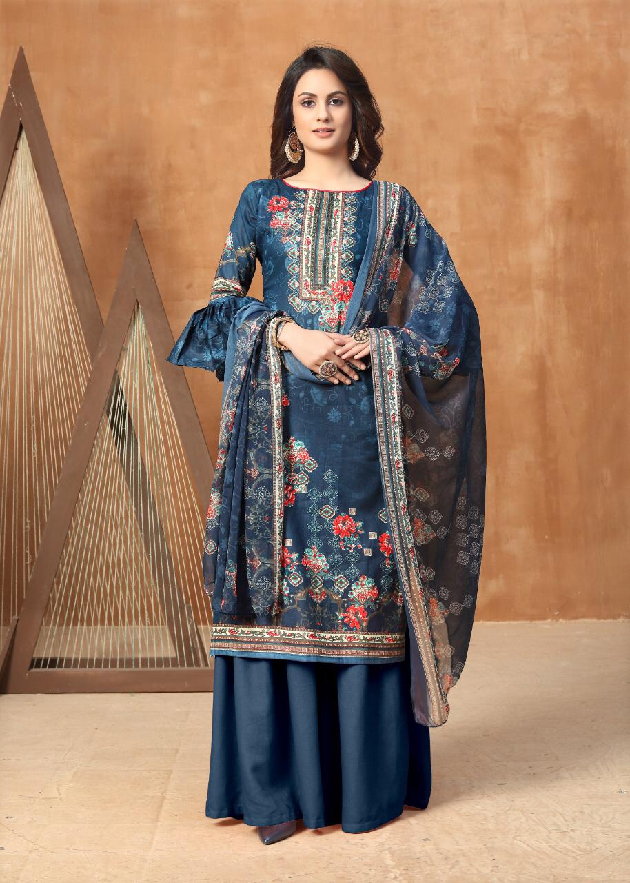 Anita Kesariya Noor Latest fancy Regular Wear Pure Cambric Digital Printed Designer Dress Material Collection