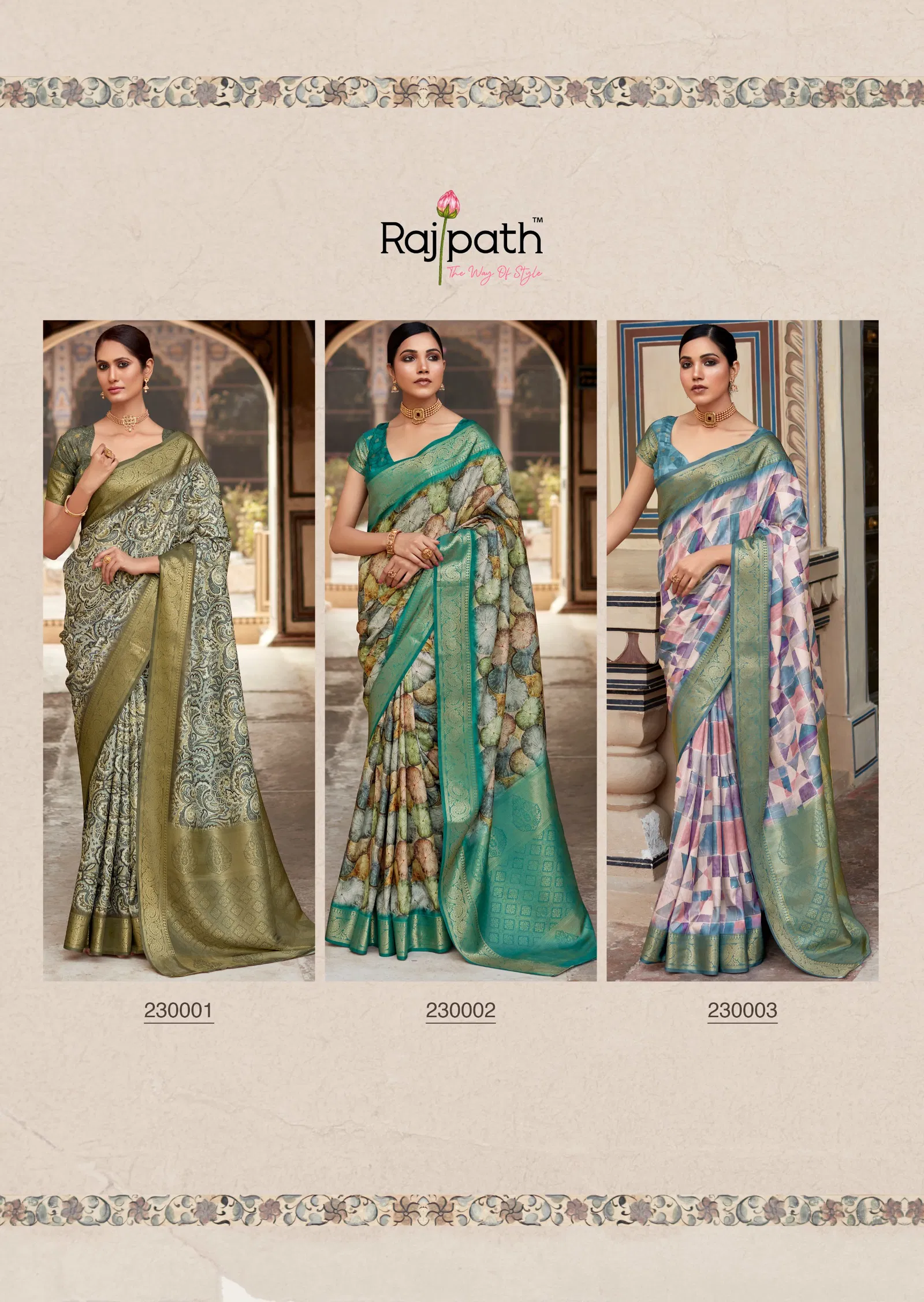 Rashmika Silk By Rajpath Handloom Silk Printed Saree Exporters In India