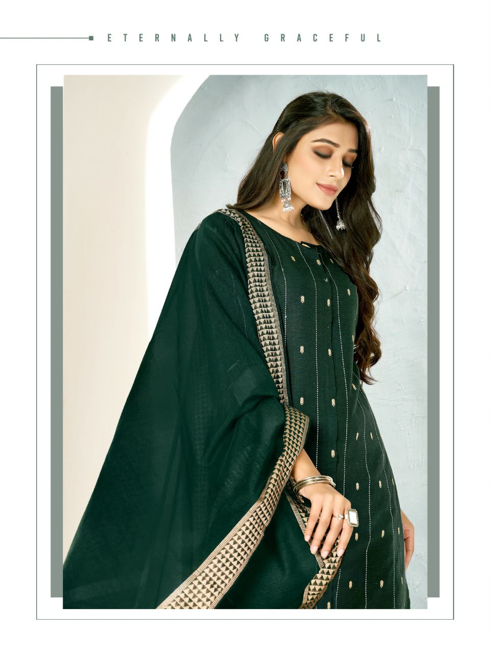 Fiesta naveli 3 Festive Wear Viscose Jacquard Butta Designer Latest Ready Made Collection
