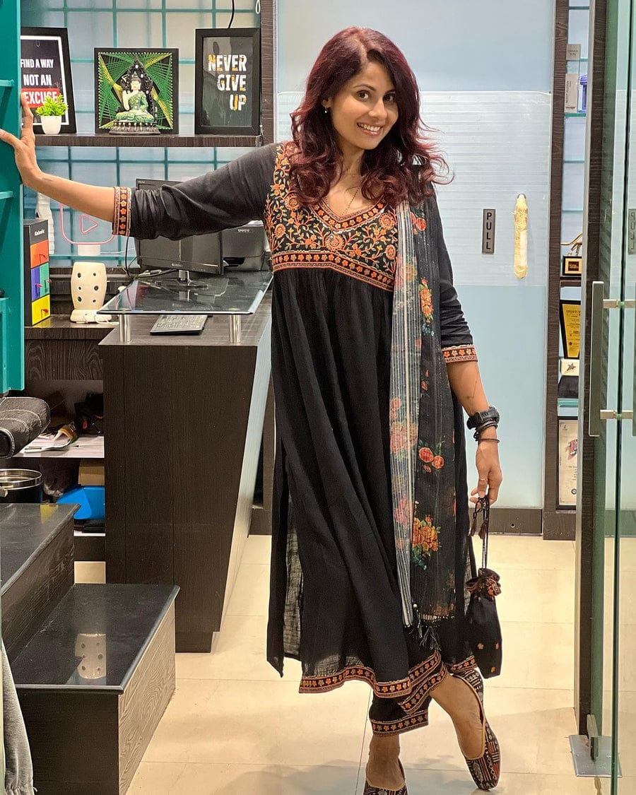 Ruhi 2027 By Afsana Georgette Designer Kurti With Bottom Dupatta