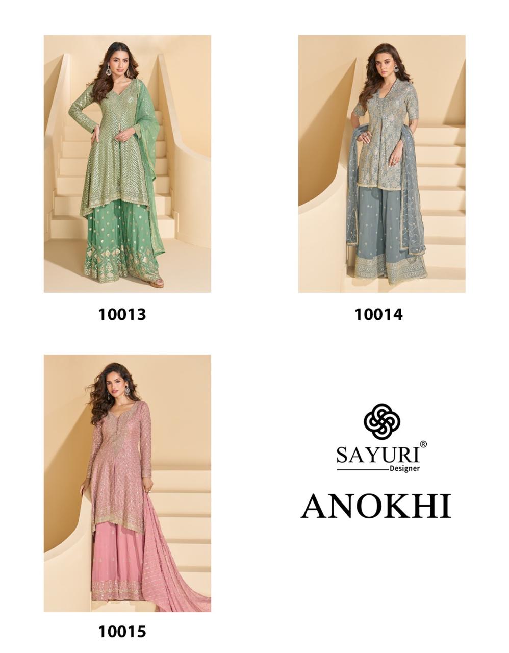 Anokhi by Sayuri Real Georgette Embroidery Readymade Suits Exporters In India
