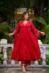 KF 306 Kalaai PV Chanderi Embroidery Kurti With Bottom Dupatta
