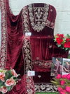 Bilqis B 240 A to D Crush Velvet Pakistani Salwar Suit Wholesalers In Surat