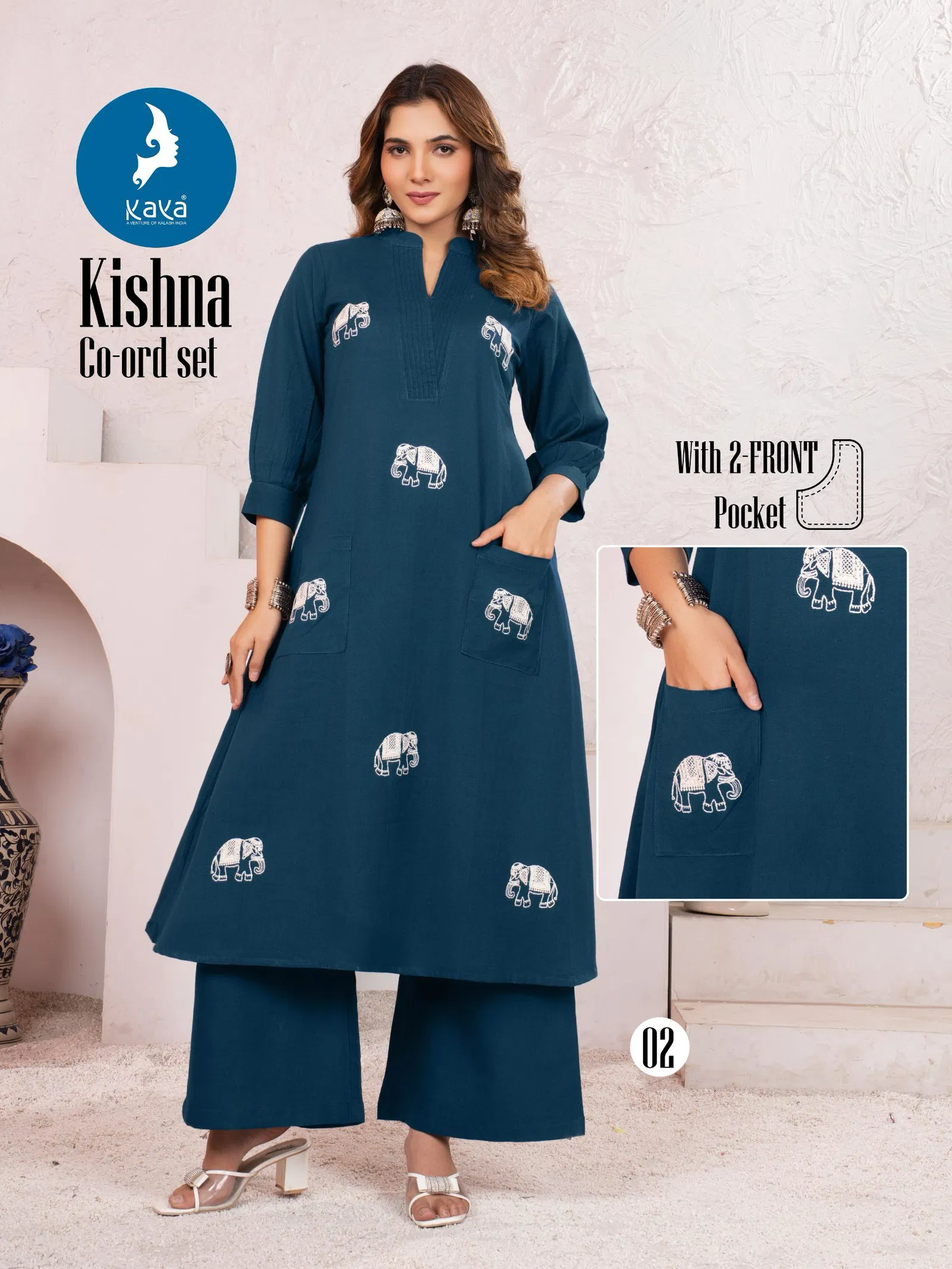 Kishna By Kaya Cotton Flex Kurti With Bottom Dupatta Suppliers In India