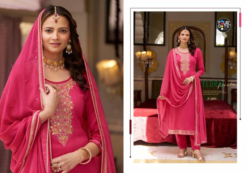 Stella By Four Dots Jam Cotton Work With Handwork Dress Material Bulk Orders In India