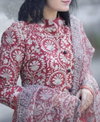 Dhruvi 313 Viscose Printed Anarkali Kurti With Bottom Dupatta Suppliers In India