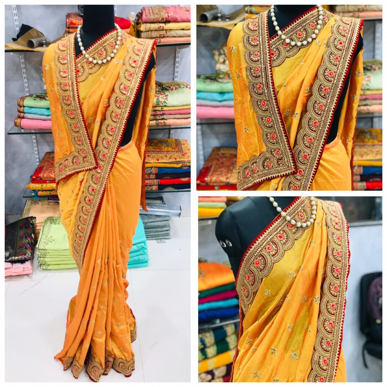 Amar Kiran Latest Fancy Designer Festive Wear Soft Silk Embroidered Saree Collection
