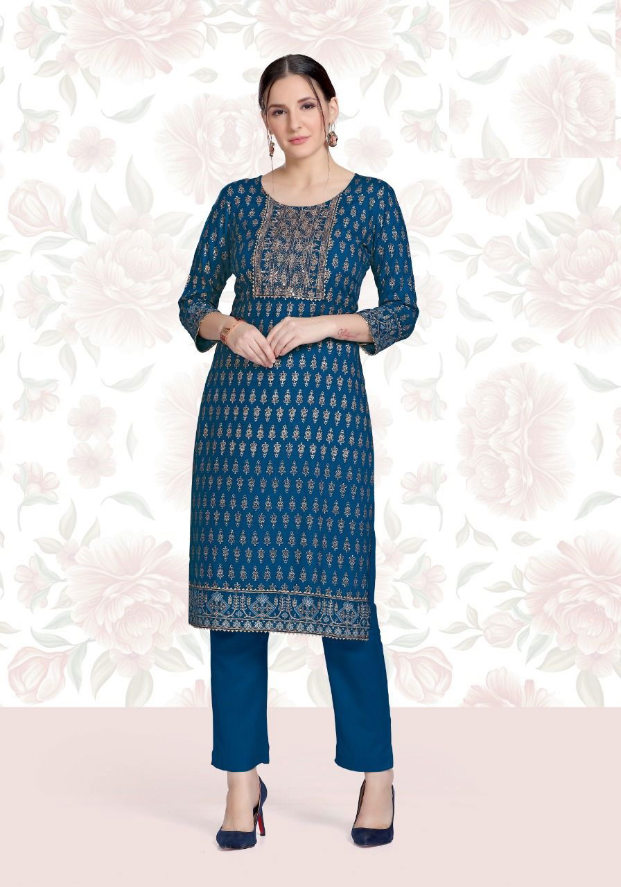 Suryajyoti Tara 1 Latest Fancy Ethnic Wear Designer Kurti With Pant Collection