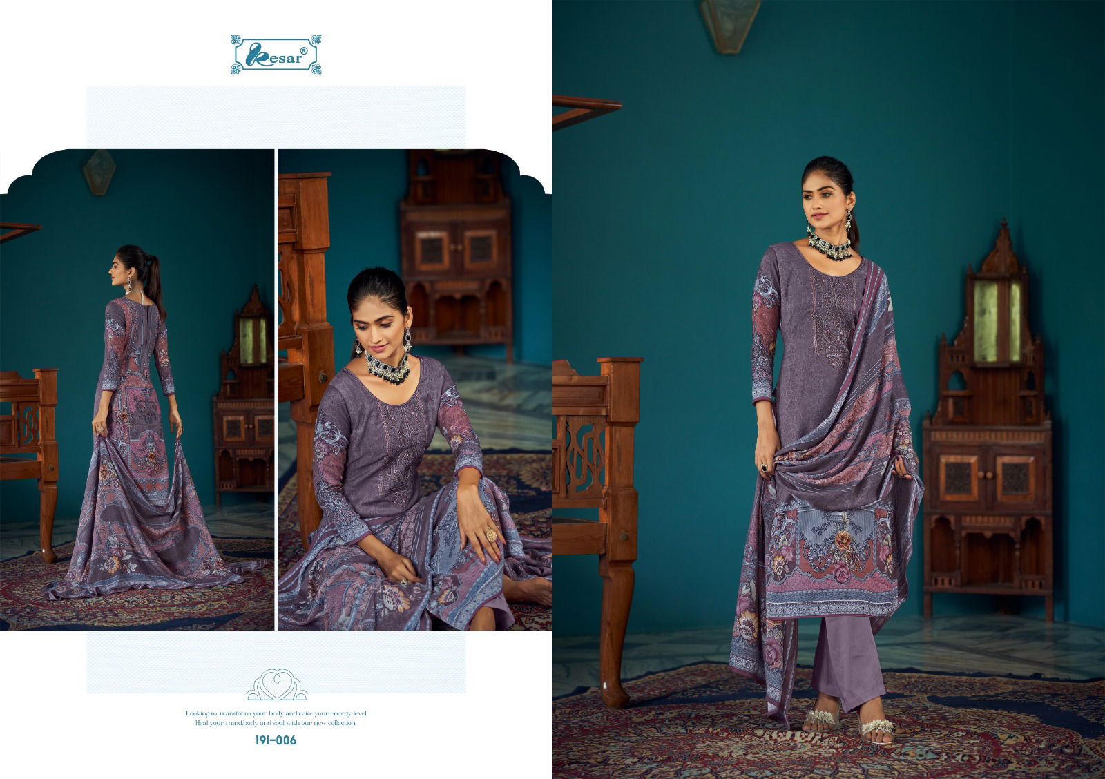 Amira By Kesar Woolen Digital Printed Dress Material Catalog 