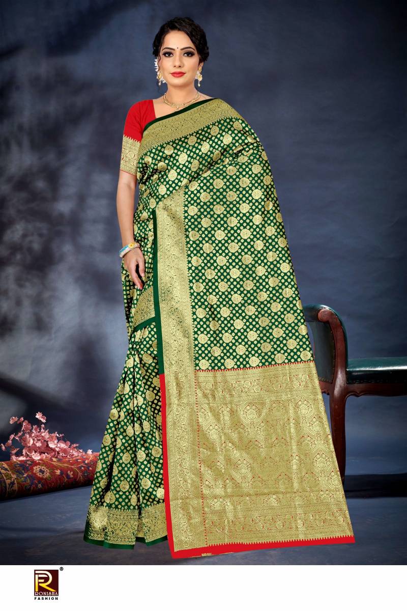 Ronisha 122 Festive Wear Banarasi Silk Stylish Saree Online Wholesale