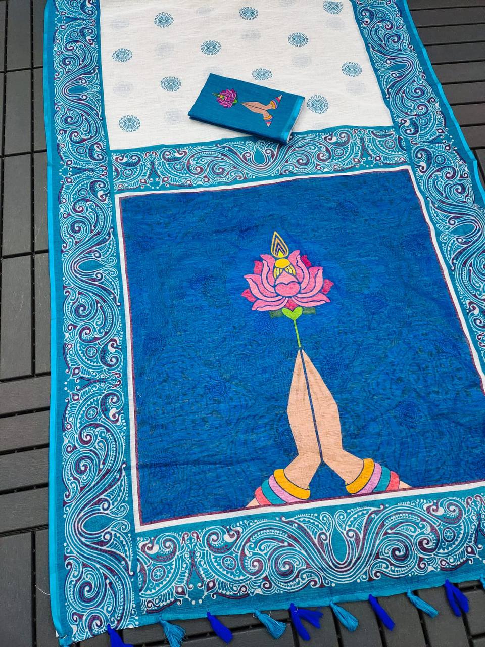 Mg 317 Special For Deepavali Linen Designer Saree Catalog