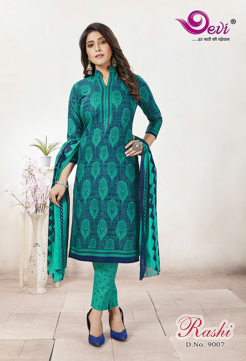 Devi Rashi Vol 9 Latest Designer Full Printed Pure Cotton Dress Material Collection  
