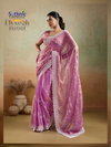 Elyseah By Sethnic Velvet Chiffon Embroidery Wholesale Designer Saree In India
