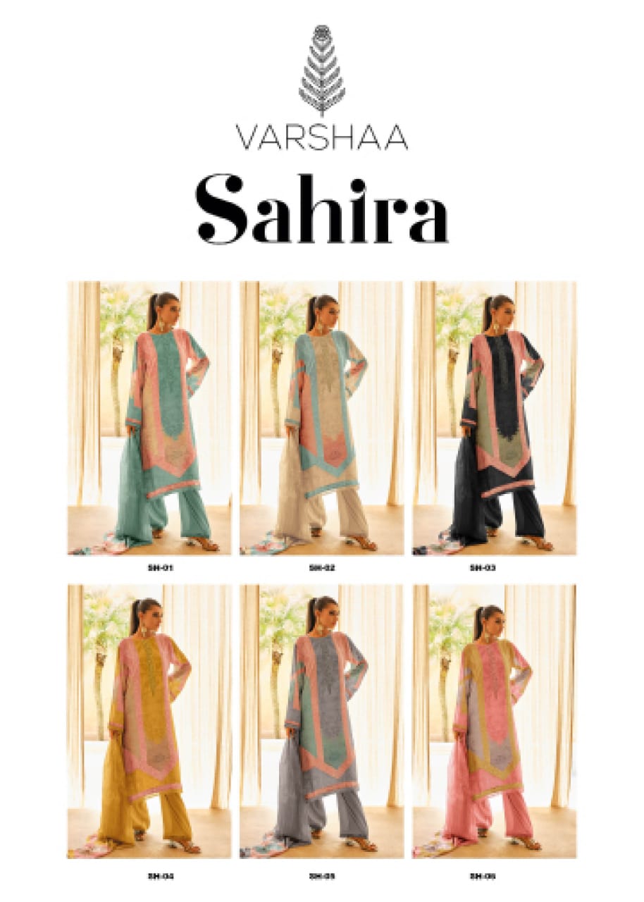 Sahira By Varsha Cotton Printed Embroidery Salwar Suits Orders In India