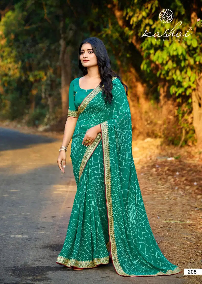 Chuneri Vol 2 By Kashvi Mono Georgette Daily Wear Saree Orders In India