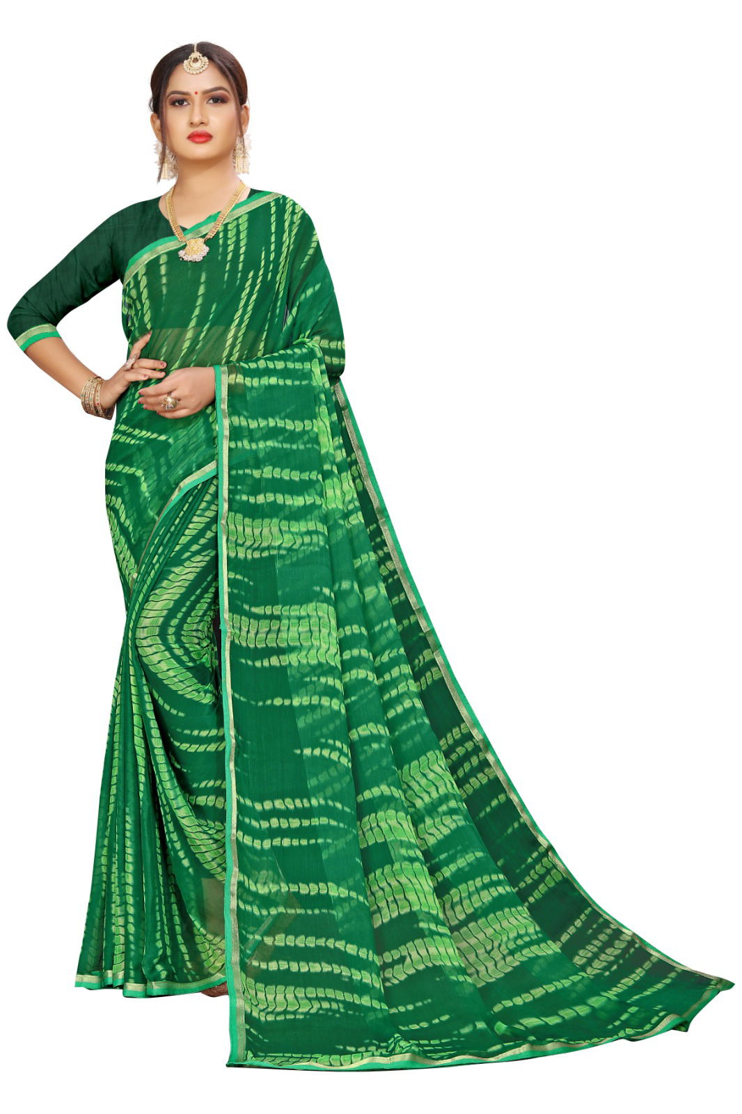 Swati Synthetic Daily Wear Chiffon Printed Sarees Catalog