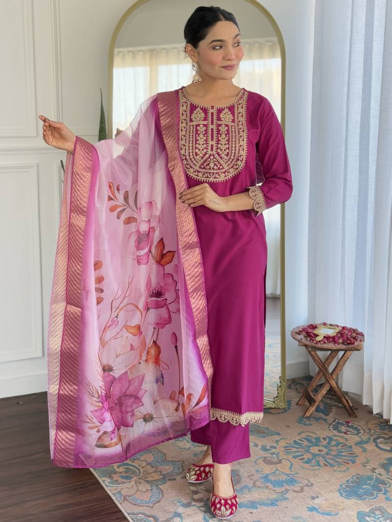 Vx 121 Viscose Rayon Kurti Bottom With Dupatta Online Wholesale