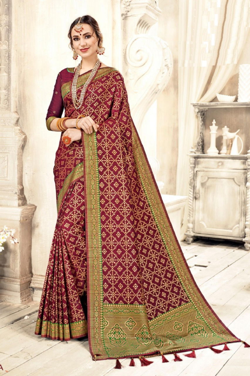 Latest Designer Party Wear Bhagalpuri Saree Collection