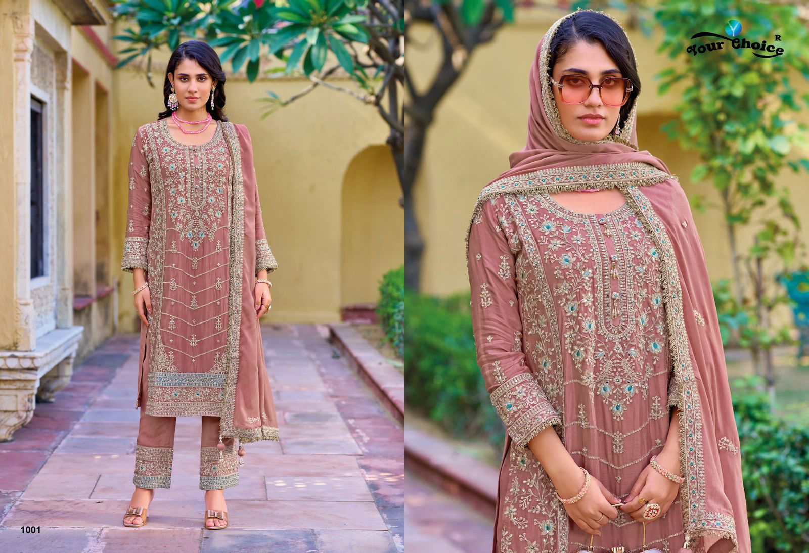Zarina By Your Choice Chinon Designer Readymade Suits Wholesalers In Delhi