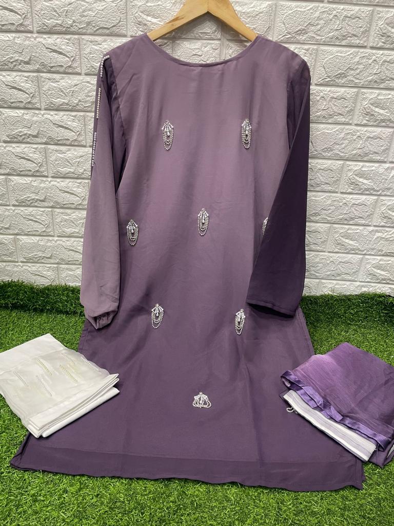 Naimat Fashion Studio 1027 Fancy Party Wear Georgette Top With Bottom And Dupatta Ready Made Collection