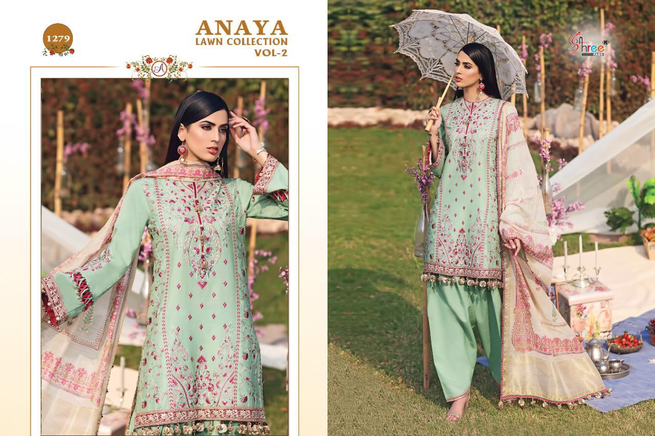 Anaya Lawn Collection Vol-2 Latest Designer Party Wear Wedding Salwar Suit With Heavy Embroider Work 